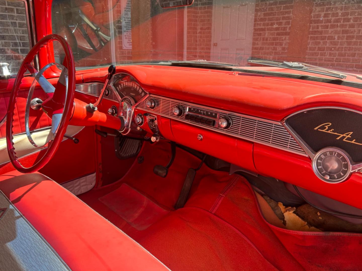 1956 Red Chevrolet Bel Air Bel Air (C56F032989) , located at 1687 Business 35 S, New Braunfels, TX, 78130, (830) 625-7159, 29.655487, -98.051491 - Photo#8